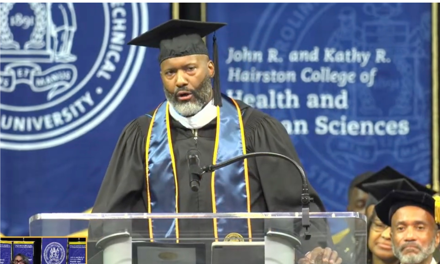 Brad Holmes Delivers Emotional Commencement Speech at Alma Mater